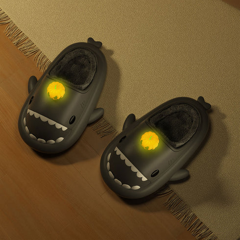 Sharkicks Basic - Hiver, Chaussons Requins Citrouille, Talon Ouvert